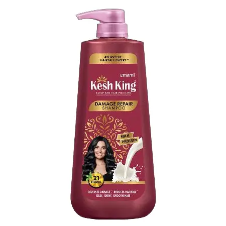 Kesh King Repair Shampoo for Damaged Hair with Milk Protein Extract and 21 Ayurvedic Herbs 600ml 