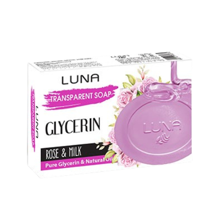 Luna Transparent Glycerin Soap Rose & Milk 115g