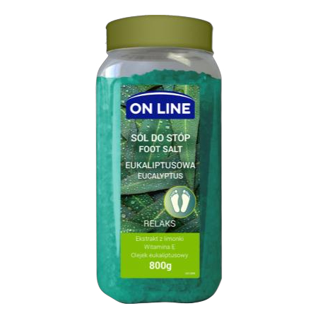 On line Eucalyptus Foot Salt with Lemon Extract, Vitamin E, Eucalyptus Oil and Peppermint 800ml