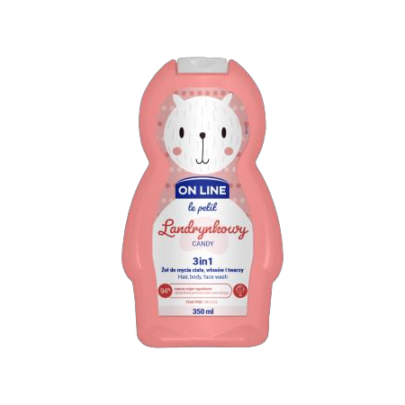 On line Body Wash for Hair, Body and Face 3 in 1 in Candy - for Kids 350 ml