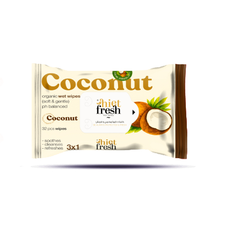 Hite Fresh 3in1 Coconut Scented Wet Wipes 32pcs