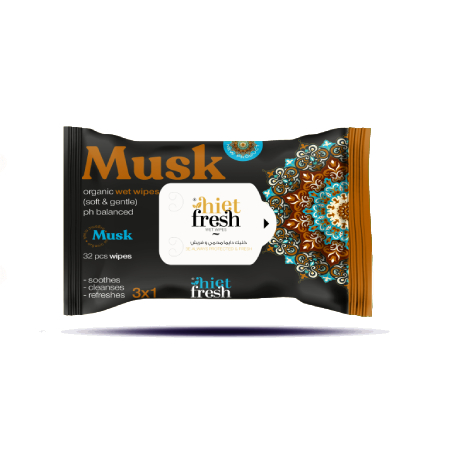 Hite Fresh 3 in 1 Musk Scented Wet Wipes 32 Pieces