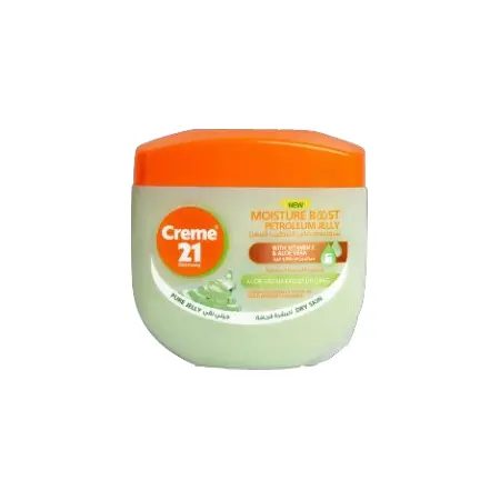 Cream 21 Petrolium Jelly Moisturizing Enriched with Vitamin E and Refreshing Aloe Vera for Dry Skin 100ml 
