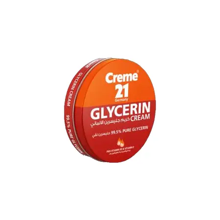Cream 21 Glycerin protects, moisturizes and nourishes the skin and contains 99.5% pure glycerin rich in vitamin E and pro-vitamin B 125 ml 