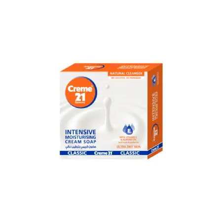 Cream 21 Creamy soap for very dry skin with high moisturizing with Vitamin E extract and almond oil 